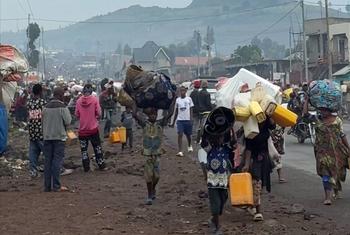 La población de Goma huye de la ciudad tras el avance del M23. (Archivo)