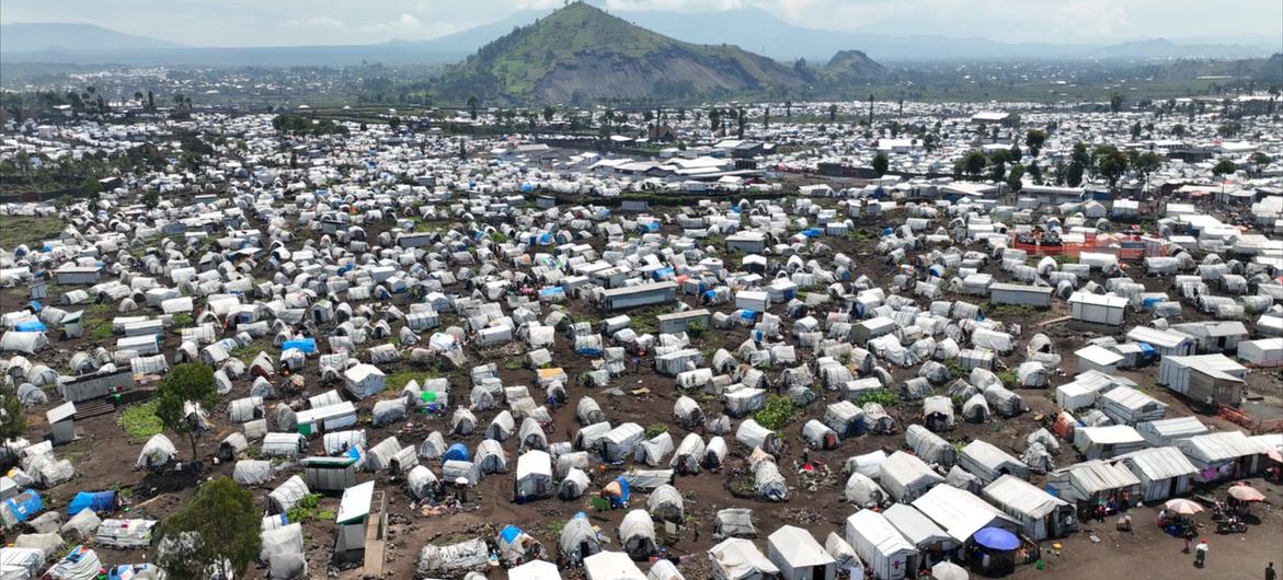 A camp in eastern DR Congo provides security for some of the seven million displaced people in the country.