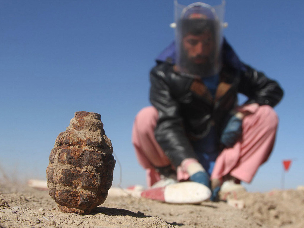 In Kandahar province, Afghanistan, deminers can find decades-old ordnance.