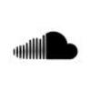 Logotipo negro de SoundCloud que muestra una nube con una forma de onda de audio en su interior.