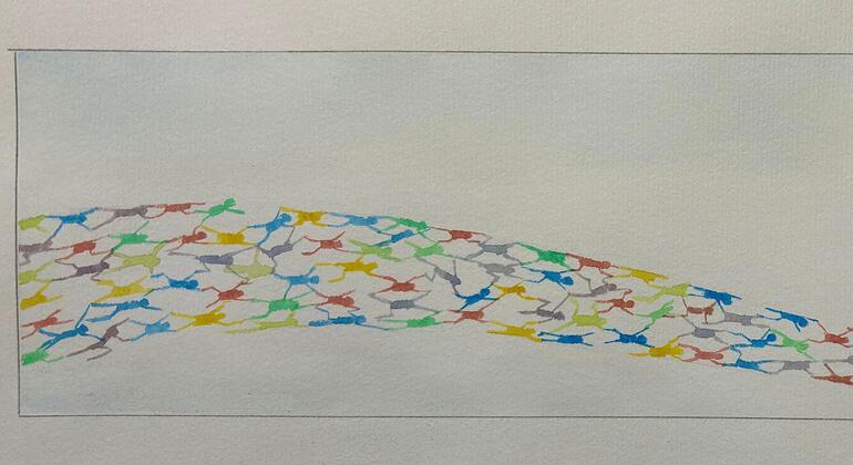 अफ़ग़ान युवाओं द्वारा बनाई एक कलाकृति. 