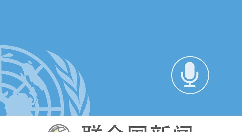 联合国新闻中文标志与麦克风图标