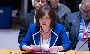 Kayoko Gotoh addresses the UN Security Council on threats to international peace and security.