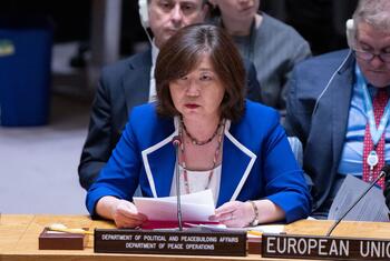 Kayoko Gotoh addresses the UN Security Council on threats to international peace and security.