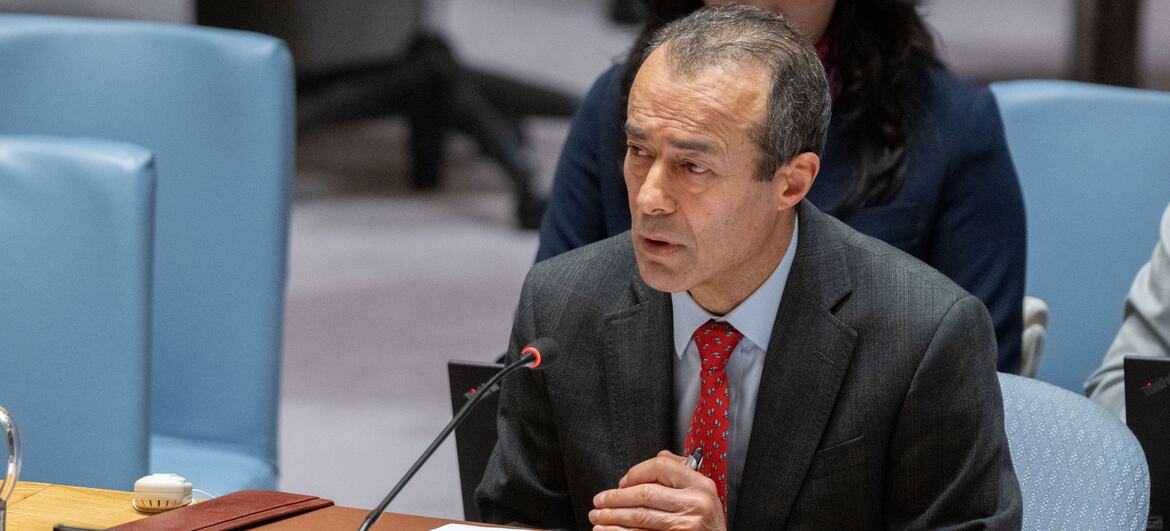 Mohamed Khaled Khiari, Secretario General Adjunto para Oriente Medio, Asia y el Pacífico, abreviando la reunión del Consejo de Seguridad sobre la cooperación entre las Naciones Unidas y las organizaciones regionales y subregionales en el mantenimiento de la paz y la seguridad internacionales.