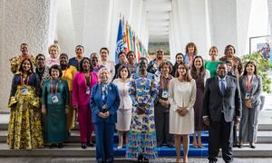 Group photo of the 15th Summit of Women Speakers of Parliament, organized by the Inter-Parliamentary Union (IPU) in partnership with the Swiss Parliament.
