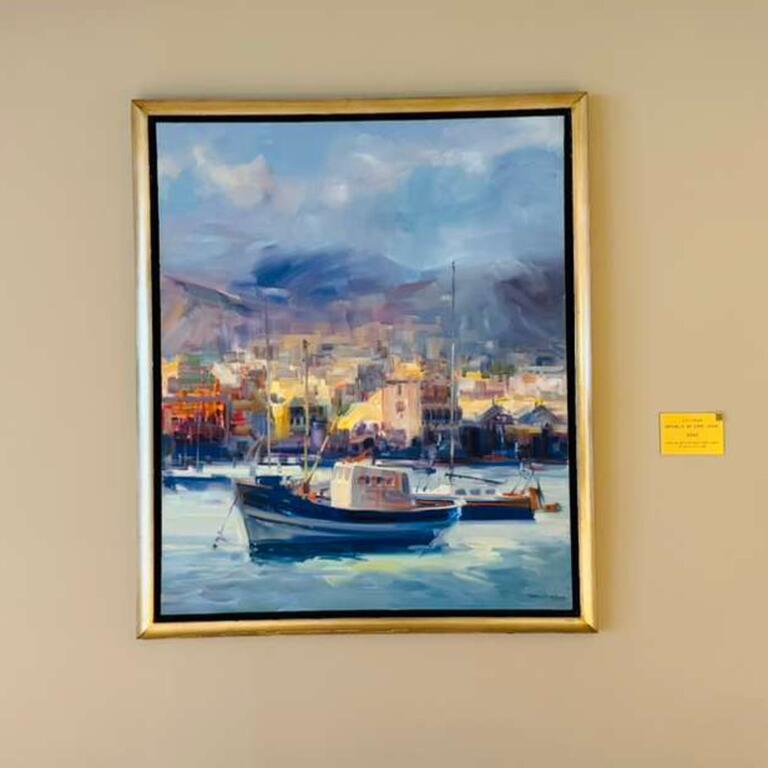 'Boat Shore' शीर्षक वाली यह पेंटिंग केप वर्डे के प्रधानमंत्री जोज़े मारिया नेविस ने संयुक्त राष्ट्र को भेंट की थी, और इसे कोफ़ी अन्नान ने स्वीकार किया था. 