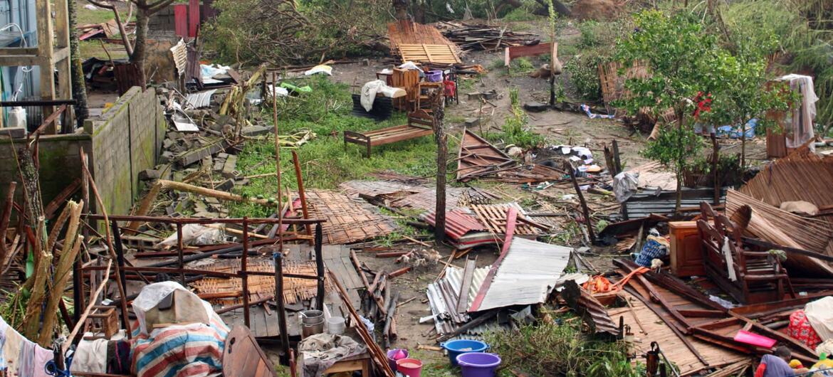 After Cyclone Gezani struck Madagascar, widespread destruction is visible with uprooted trees, collapsed roofs, and debris scattered across neighborhoods in Toamasina. The International Organization for Migration (IOM) is deploying emergency response teams to support affected communities.