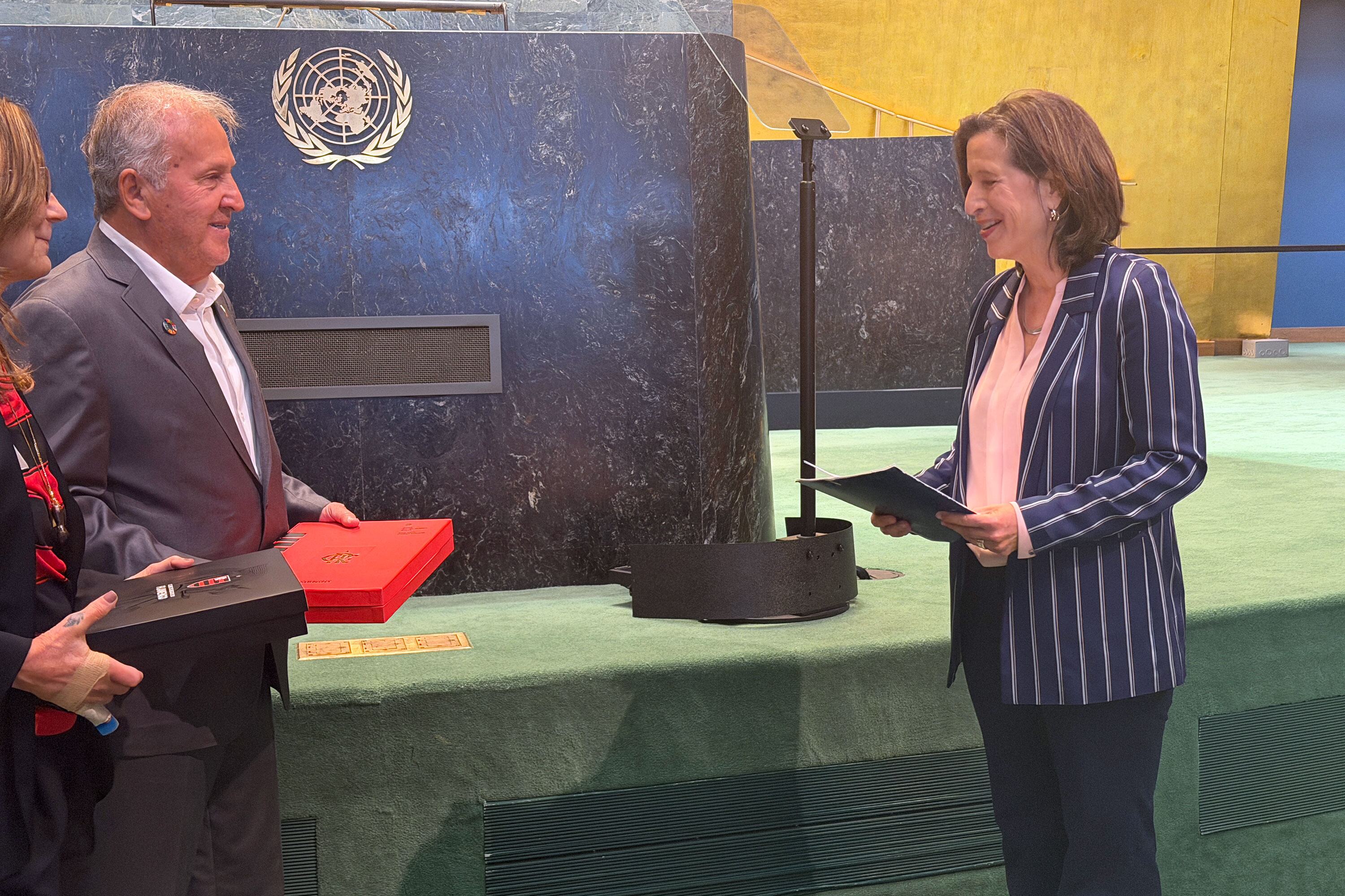 Zico e Flamengo juntam-se à iniciativa da ONU Futebol para os ODS, em Nova Iorque