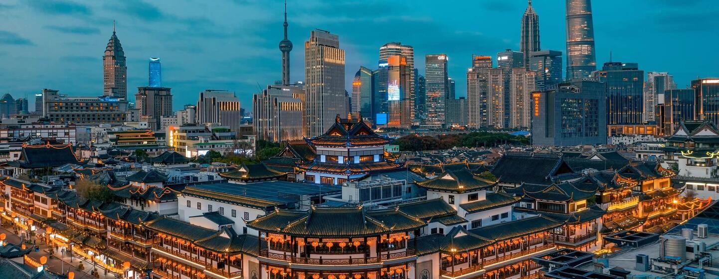 上海夜景。