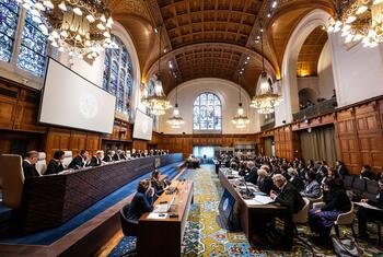 国际法院 (ICJ) 在海牙和平宫举行了关于冈比亚和缅甸种族灭绝案件的公开听证会,