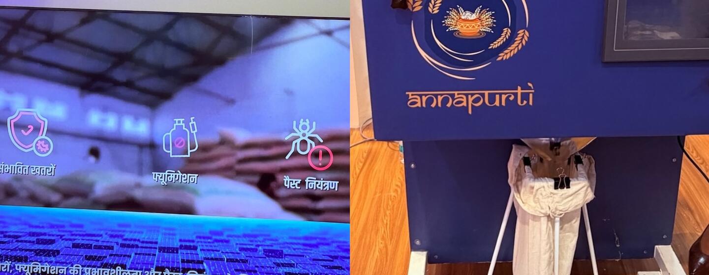 भारत के एआई प्रभाव सम्मेलन में डब्ल्यूएफ़पी ने खाद्य सुरक्षा के लिए एआई आधारित स्मार्ट भंडारण समाधान और अनाज एटीएम प्रदर्शित किए.