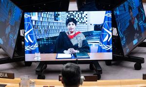 Nazhat Shameem Khan, Procurador Adjunto de la Corte Penal Internacional, participa en una reunión virtual del Consejo de Seguridad sobre la situación en Sudán y Sudán del Sur, con el trabajo de la CPI en Darfur.