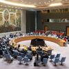 关于维护乌克兰和平与安全的联合国安理会会议全景。