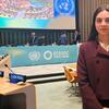 بنا العابد في منتدى شباب ECOSOC.
