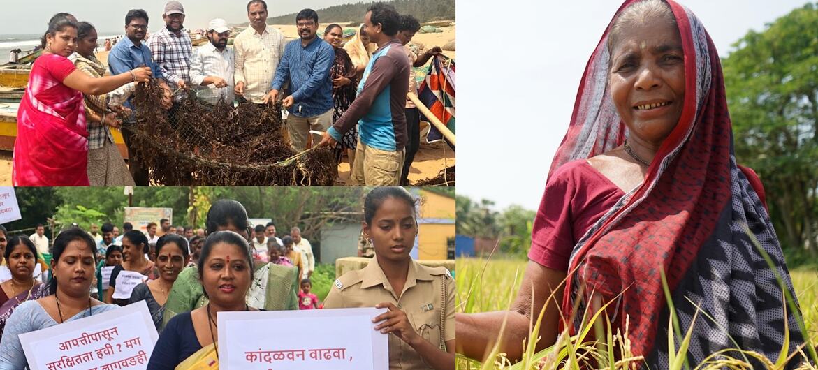 भारत के तटीय क्षेत्रों में जलवायु परिवर्तन से निपटने में अग्रणी भूमिका निभाती महिलाएँ.
