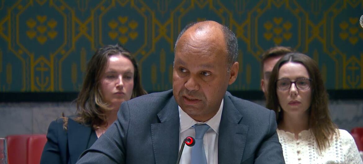 السفير الروسي لدى المملكة المتحدة يلقي كلمة في اجتماع مجلس الأمن United Nations .