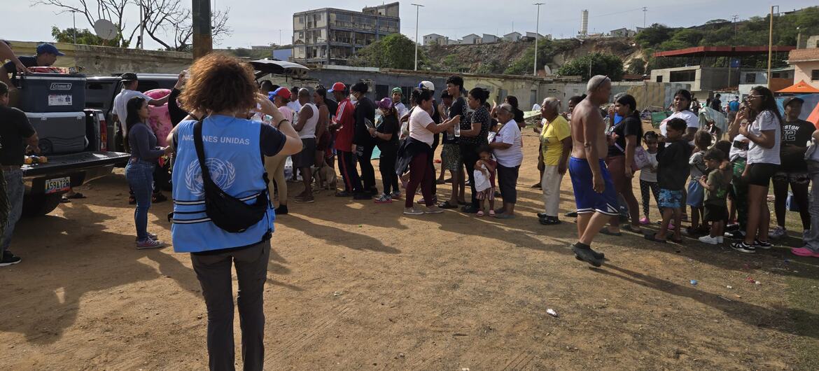 The Cesar Nieves baseball stadium, once a gathering place for families and young athletes, now provides shelter for people who lost their homes or can no longer live in them following the earthquakes in Venezuela.