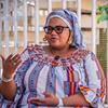 Halimatou Salissiou, une militante, prend la parole lors d'un événement à Dakar, au Sénégal.