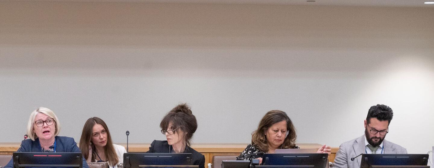 Le président de l'ASP prend la parole lors d'une réunion officielle pendant une session de l'Assemblée des États parties à la Cour pénale internationale à New York.