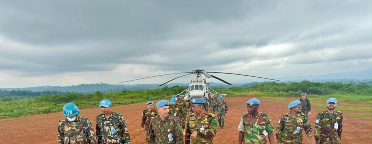 O comandante da Força Monusco, general Ulisses de Mesquita Gomes, visitou Mangualu e Bunia.