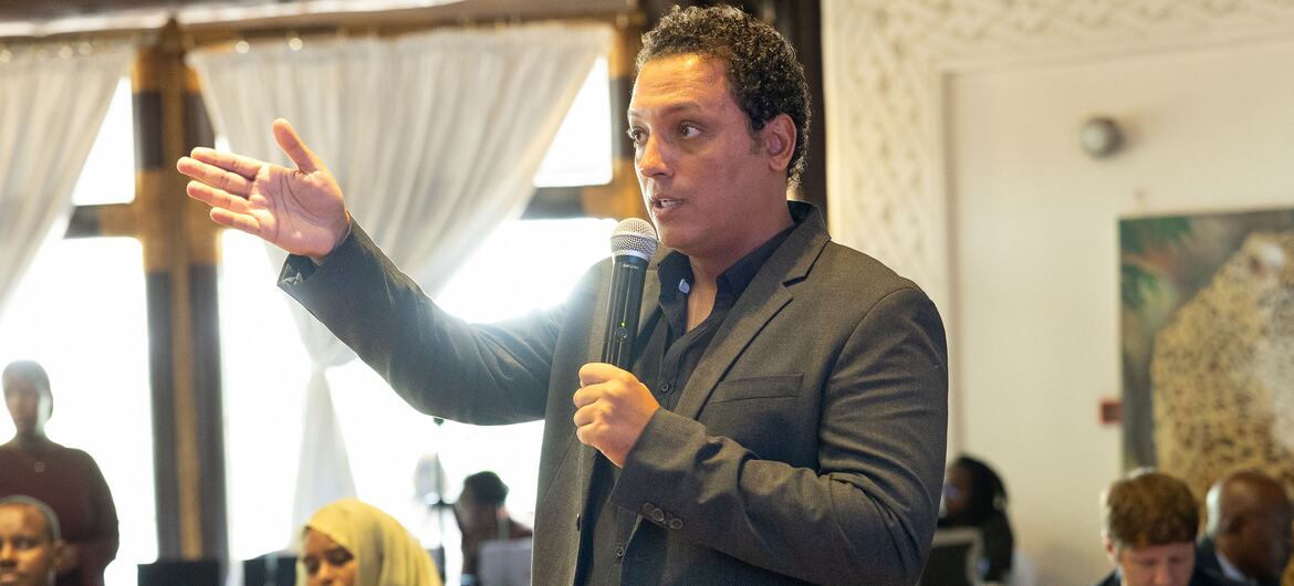 Mostafa Elbanna addresses the 5th Regional Maritime Law Enforcement Dialogue for the Red Sea and Gulf of Aden in Nairobi.