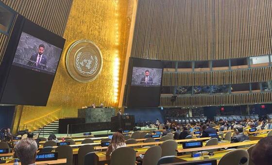 O Representante Permanente da Síria junto à ONU apresenta um projeto de resolução sobre a designação de um dia internacional para homenagear as mulheres que buscam pessoas desaparecidas.