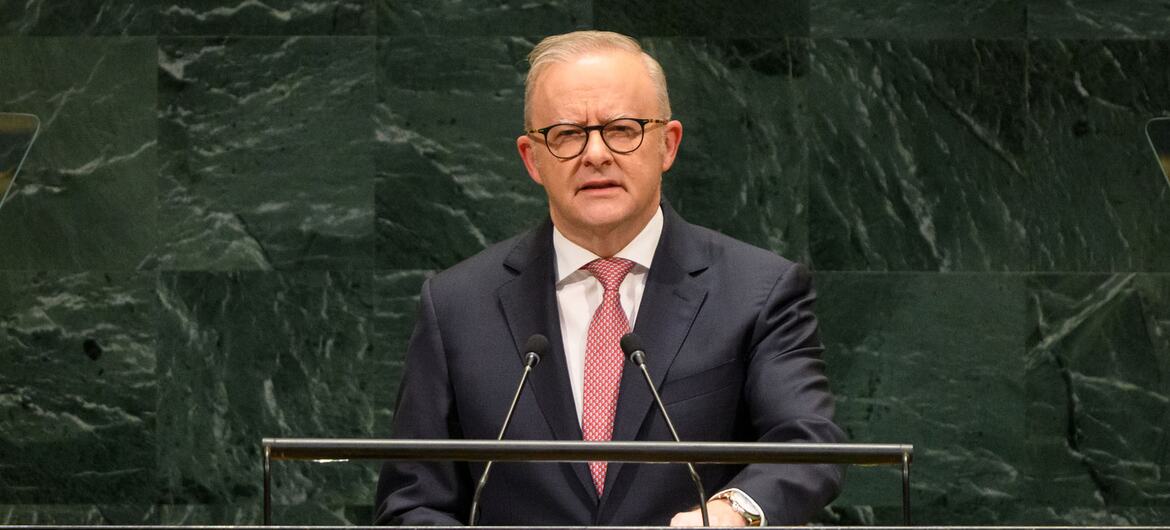 Australia urges global cooperation on climate, AI checks and international law