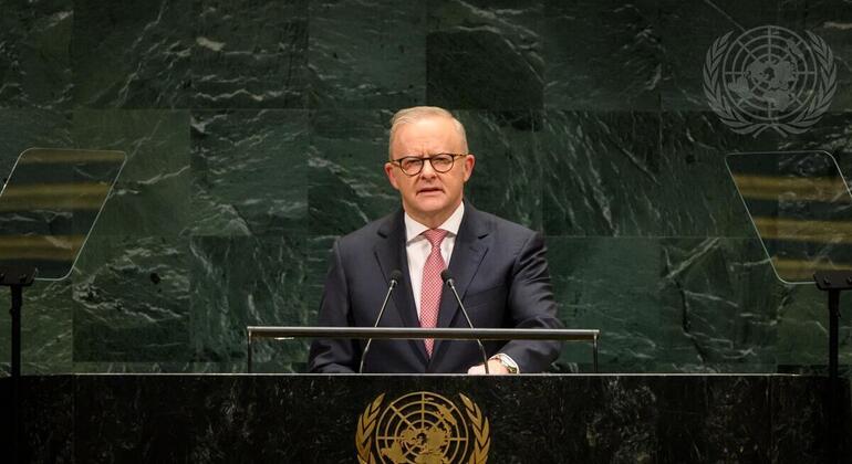 Australia urges global cooperation on climate, AI checks and international law