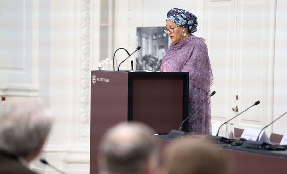 Deputy Secretary-General Amina Mohammed delivers keynote address to the Parliament of Denmark on "the future of the United Nations in a turbulent world."