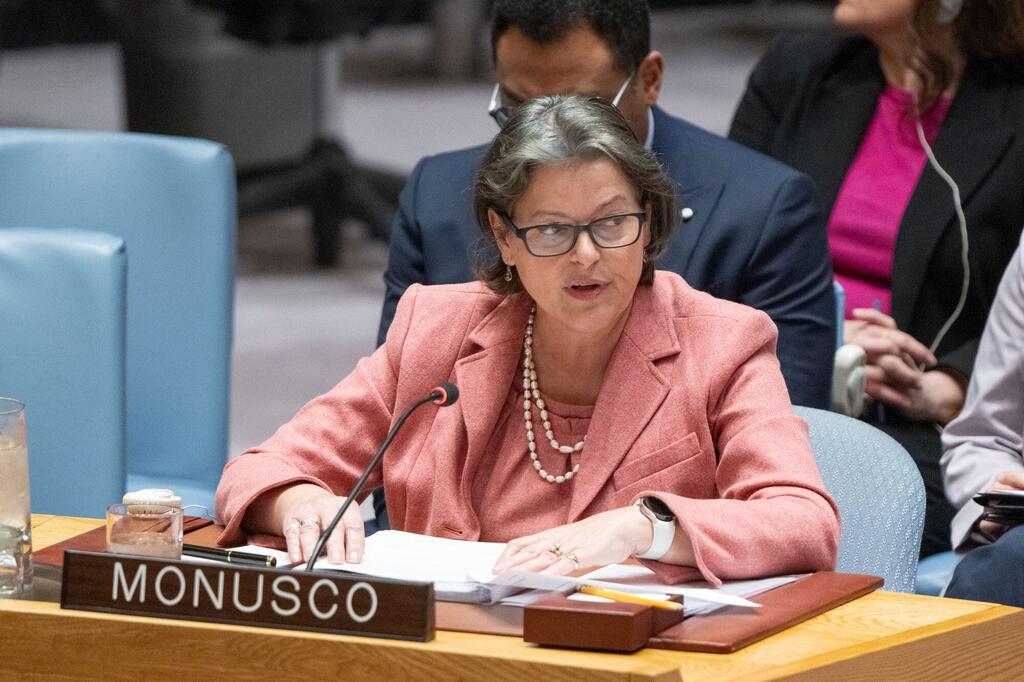 Vivian van de Perre, Naibu Mwakilishi Maalum wa Ulinzi na Uendeshaji katika MONUSCO, akizungumza katika mkutano wa wazi wa Baraza la Usalama la Umoja wa Mataifa kuhusu Jamhuri ya Kidemokrasia ya Kongo.