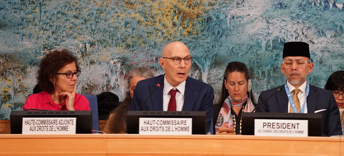 Volker Türk, United Nations High Commissioner for Human Rights, speaking at the 61st session of the UN Human Rights Council in Geneva.