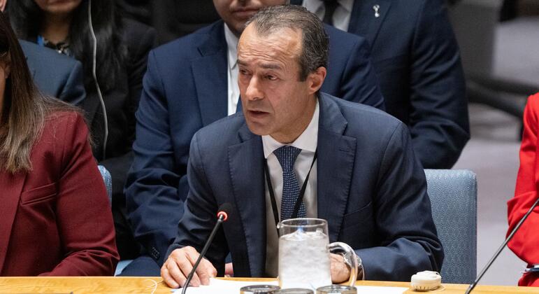 خالد خيري، الأمين العام المساعد لشؤون الشرق الأوسط وأوروبا والأمريكتين وآسيا والمحيط الهادئ، يقدّم إلى مجلس الأمن إحاطةً حول الوضع في الشرق الأوسط والقضية الفلسطينية.