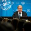Le secrétaire général António Guterres s'exprime lors d'une conférence de presse des Nations Unies où il décrit ses priorités pour 2026, en mettant l'accent sur la paix, la justice et la responsabilité.