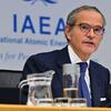 Rafael Mariano Grossi, Diretor-Geral da AIEA, falando numa conferência de imprensa em Viena, Áustria, sobre os desenvolvimentos da segurança nuclear na Ucrânia.