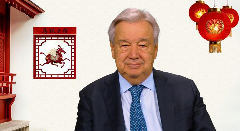 联合国秘书长安东尼奥&middot;古特雷斯穿着正式的服装.