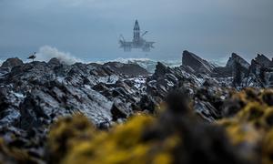  An oil rig in Cape Town, South Africa.