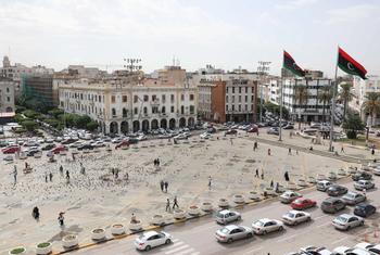 صورة من الأرشيف: الساحة الرئيسية في مدينة طرابلس - ليبيا.