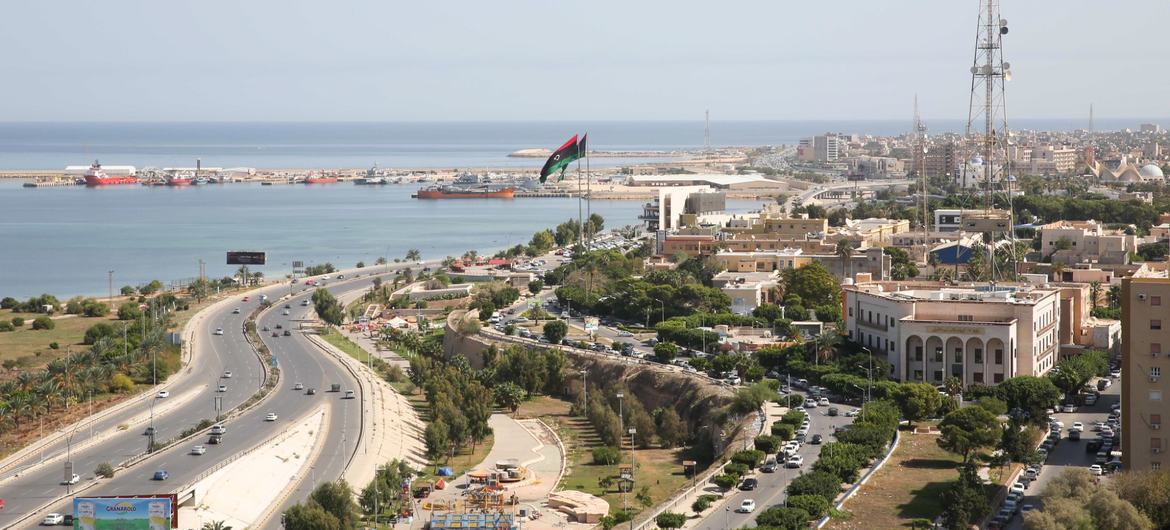 लीबिया की राजधानी त्रिपोली का एक दृश्य