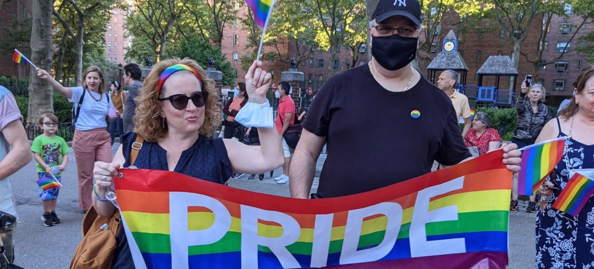 People celebrate Lesbian, Gay, Bisexual, Transgender and Queer (LGBTQ) Pride Month in New York. (file)