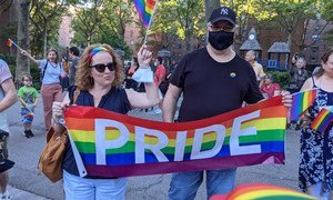 People celebrate Lesbian, Gay, Bisexual, Transgender and Queer (LGBTQ) Pride Month in New York. (file)