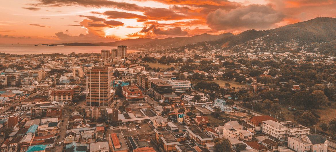 Port of Spain, Trinidad and Tobago's capital city.