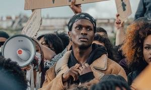 Protestors take part in a Black Lives Matter demonstration in Paris, France (2021), protesting racism and racial discrimination. 