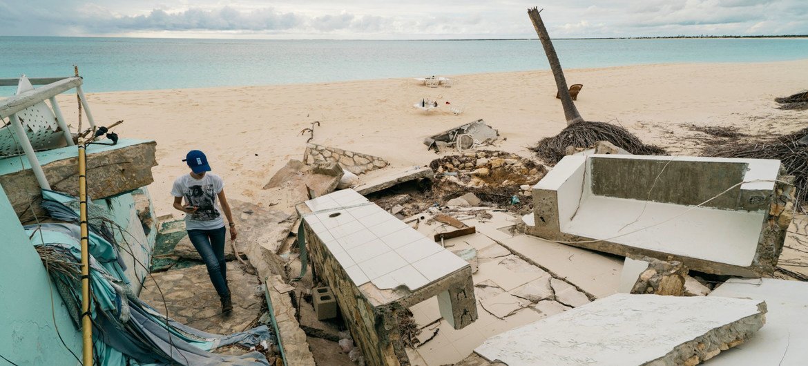 Les conséquences de l'ouragan Irma à Barbuda.