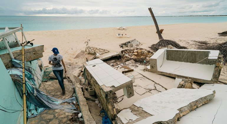 The aftermath of Hurricane Irma in Barbuda.