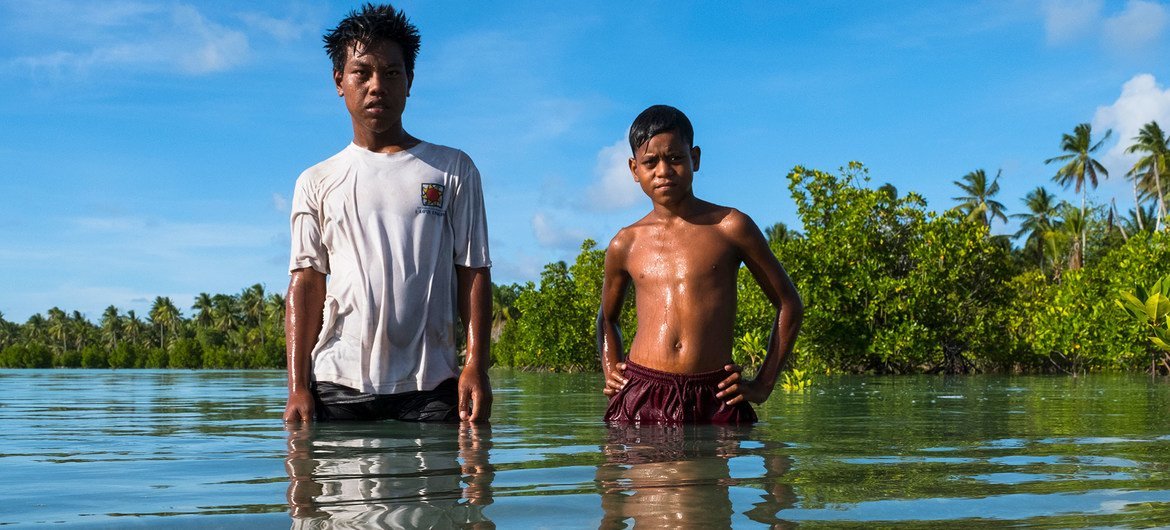 With most of its land only a few feet above sea level, Kiribati is seeing growing damage from storms and flooding.