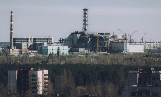 Vista de una central nuclear en Ucrania.