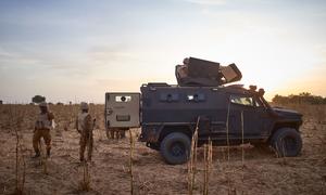 Des soldats du Burkina Faso lors d'une opération militaire à la frontière avec le Mali et le Niger.