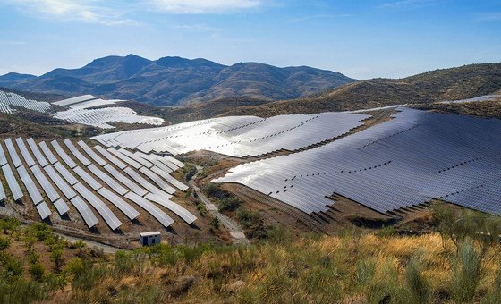 Una estación de paneles solares en Andalucía, en el sur de España.