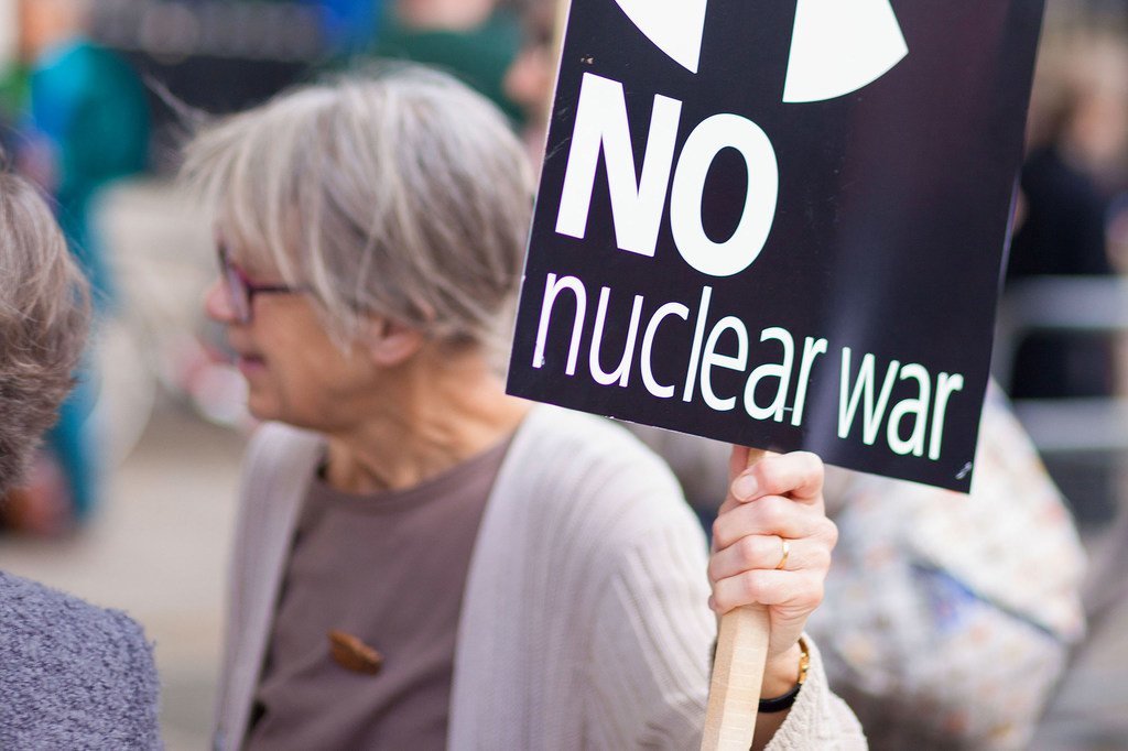 Campagne pour le désarmement nucléaire.